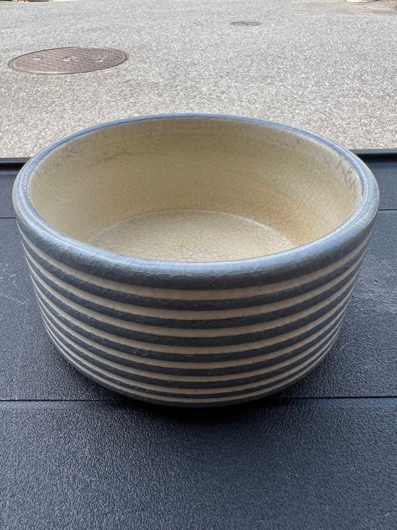 常滑焼 平水差 茶道 水差 花入 花器 花瓶 陶器 焼物 民藝 水盤 JAPAN