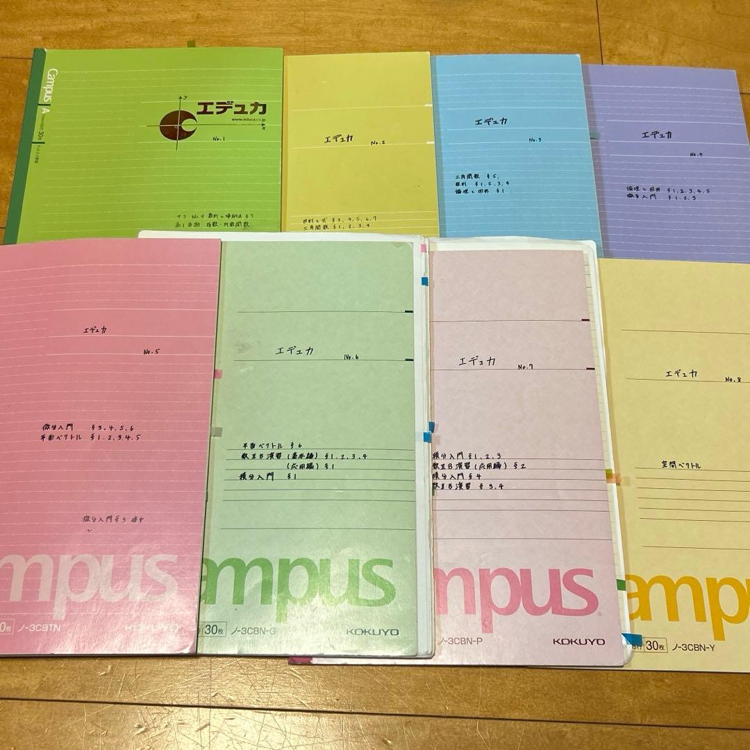 seg(エデュカ)高1数学テキスト&板書ノート&解答プリント