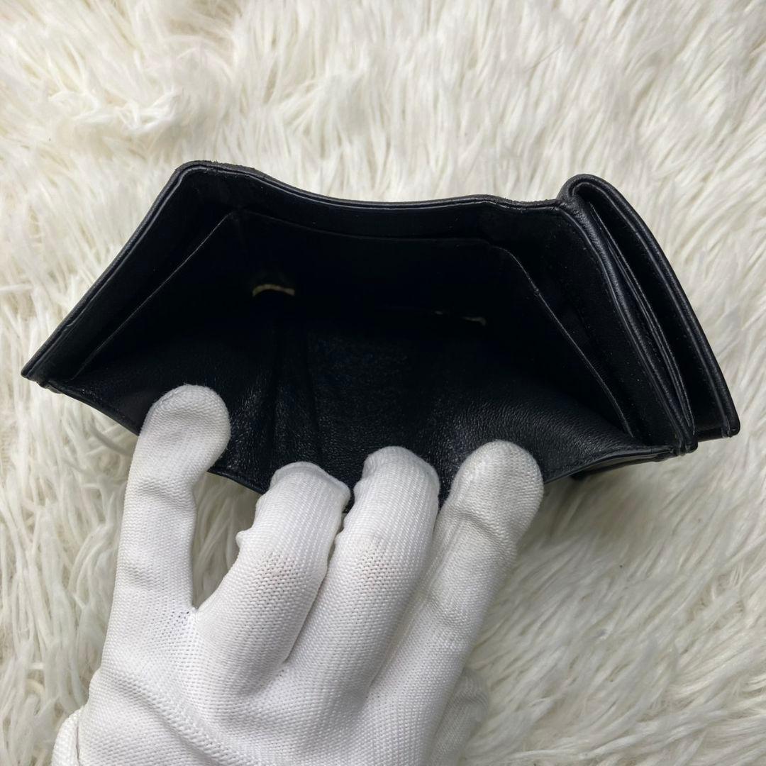 美品✨サンローランパリ 財布 ハート ステッチ 三つ折り財布