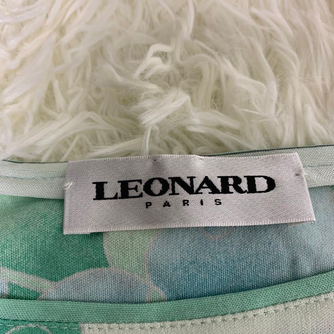 LEONARD PARIS レオナール パリ シルク100% ワンピース 花柄