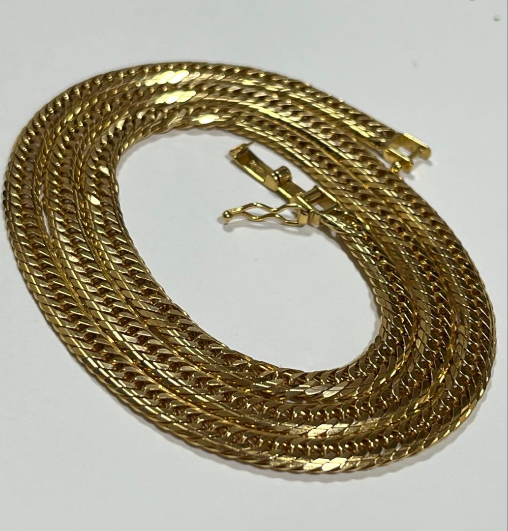【美品】18K喜平ネックレスMカットトリプル25.3g50㎝