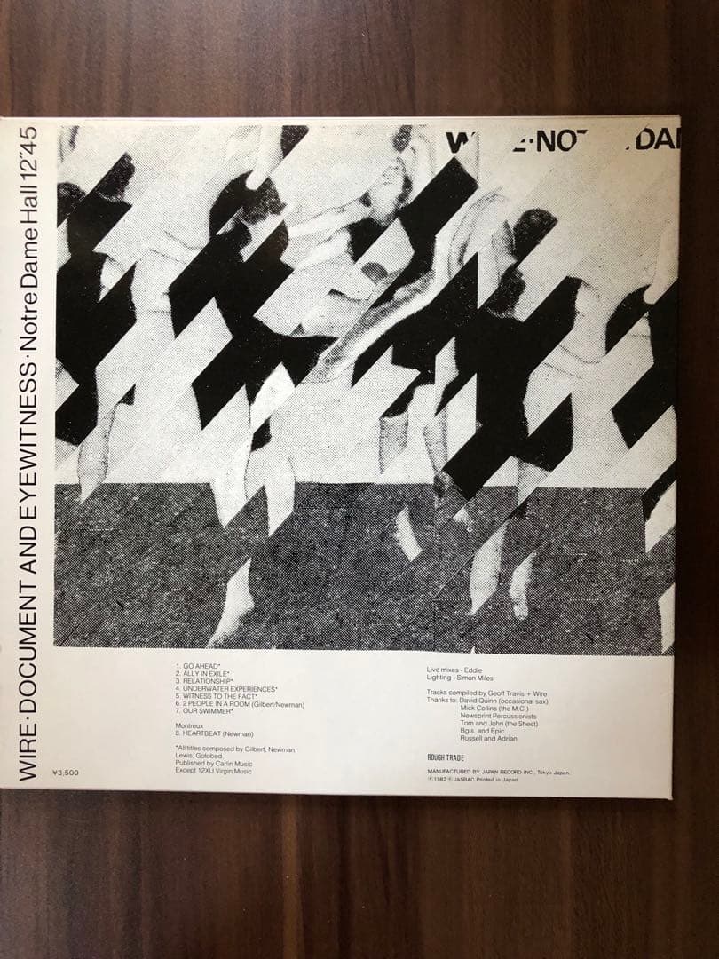 WIRE LIVE DOCUMENT AND EYEWITNESS 日本見本盤