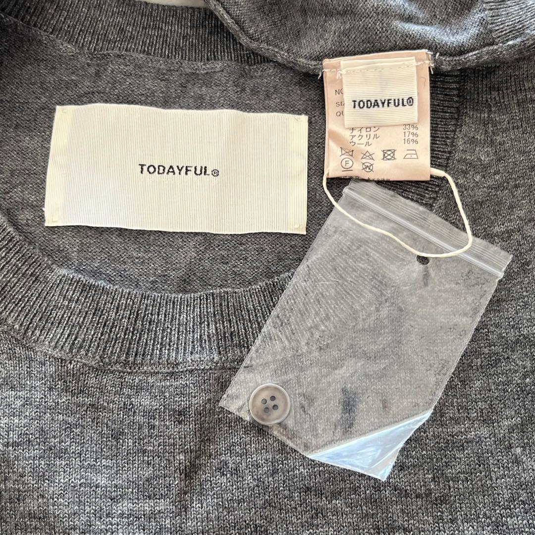 TODAYFUL 2点セット　カーディガン+タンクトップ　ニット　グレー　長袖