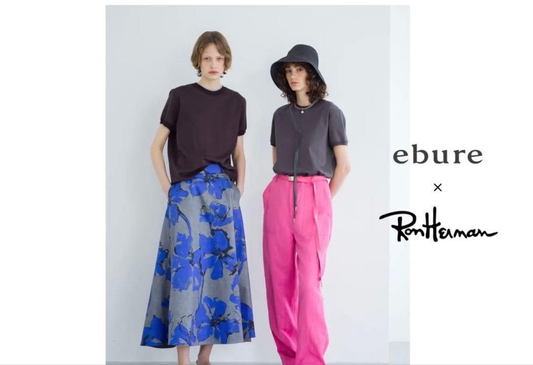 【ebure×Ron Herman】コットンポンチニット　カラーティー　エブール