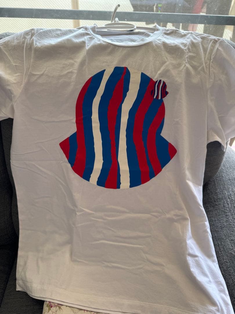 MONCLER ストライプ Tシャツ ホワイト