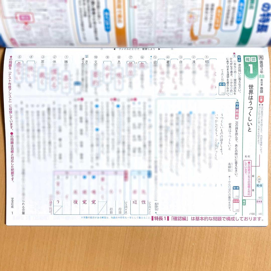 2025年度 確認から発展へ国語3年 光村図書版【教師用】単元 プリント 解答