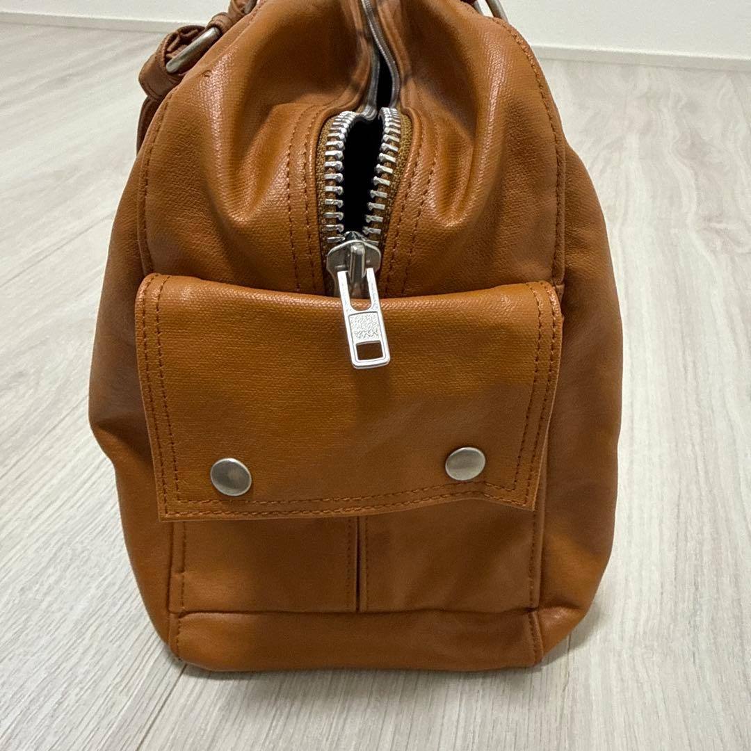 PORTER ブラウンレザーミニボストンバッグ