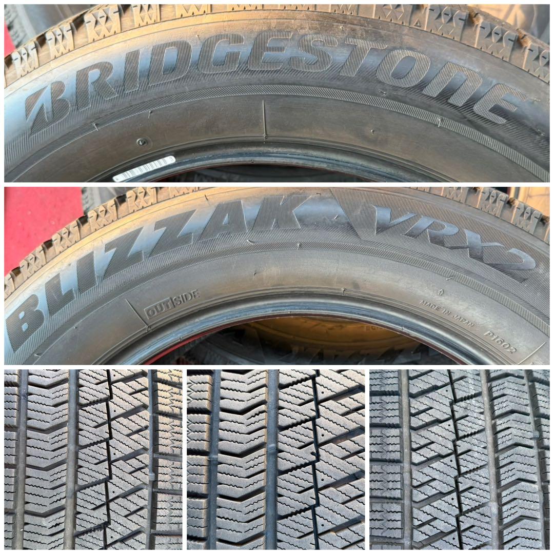 送料込★215/60R17 96QブリヂストンBLIZZAK VRX2バリ溝2本