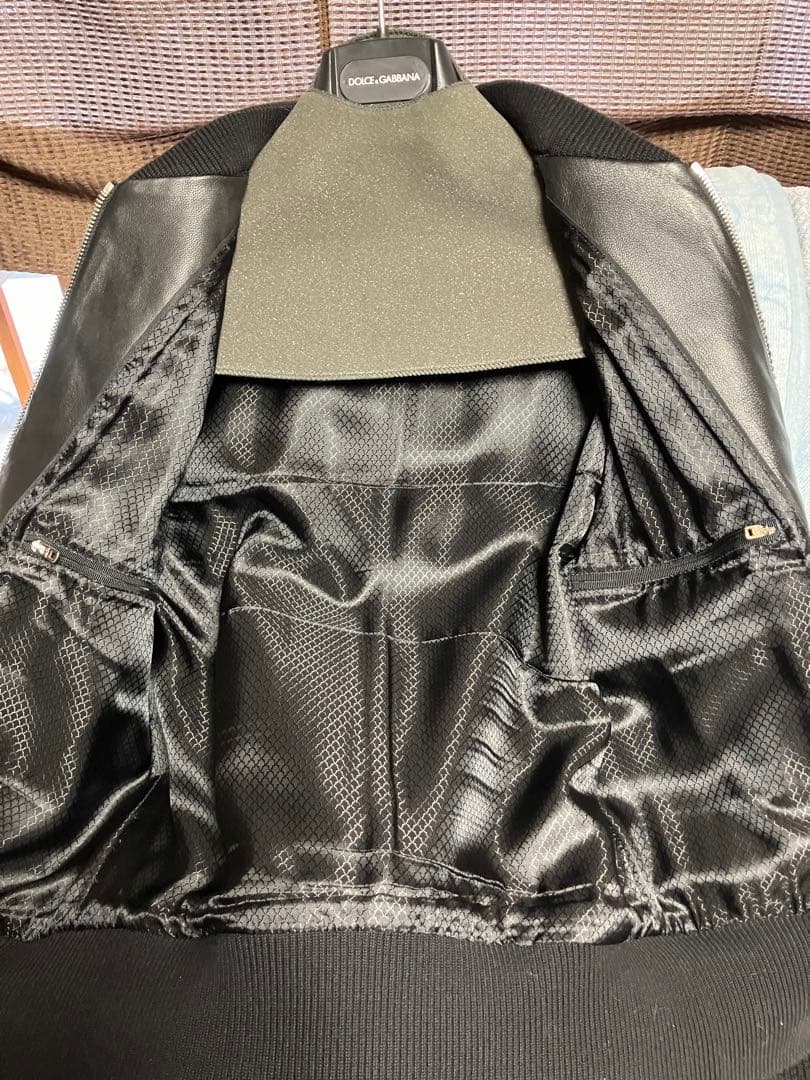 よしDOLCE＆GABBANA レザーニットブルゾン/サイズ44