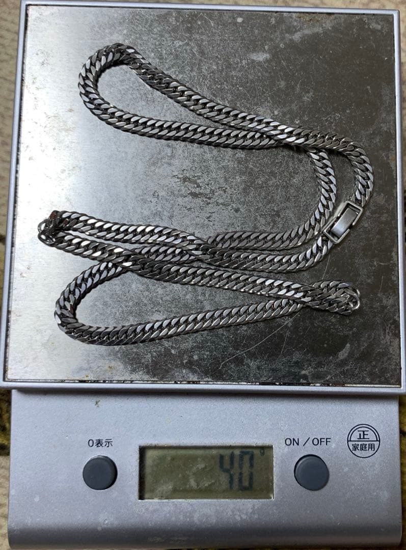 喜平　6面W silver925 60cm 40g ネックレス　シルバー