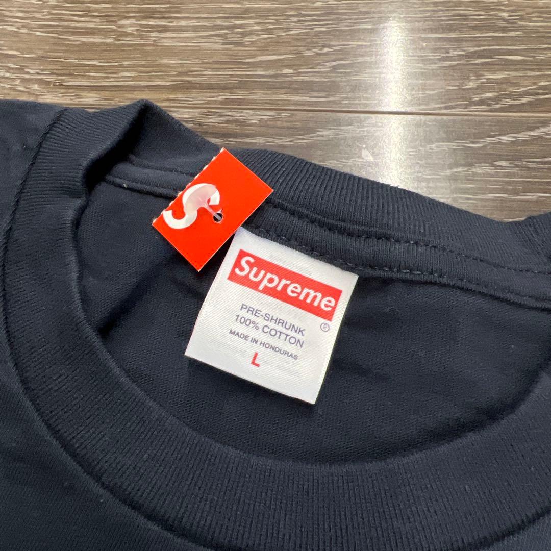 即日発送可！　Supreme　アラビック　ボックスロゴ　ネイビー 　Lサイズ