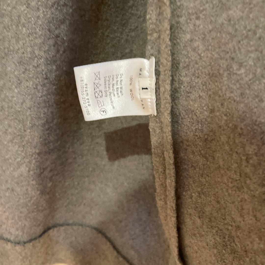 evam eva プレスウール ローブコート モカ