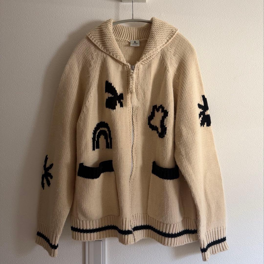 nikoand... / アートモチーフZIPカーディガン