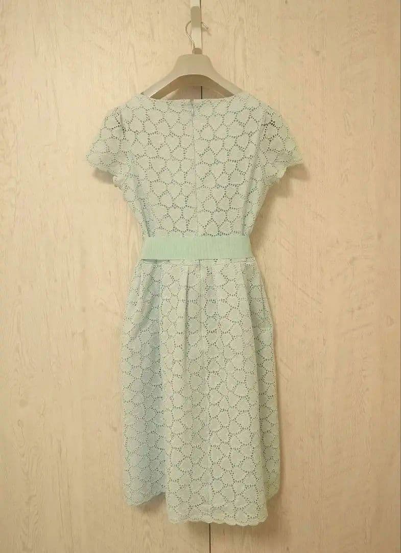 タグ付き M'S GRACY　カタログ掲載　ミントグリーン レース ワンピース