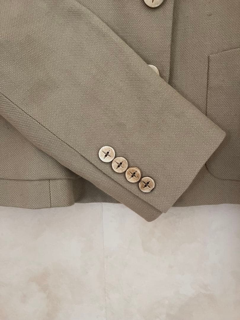 【希少美品】Ralph Lauren ヴィンテージ麻ジャケットウッドボタン