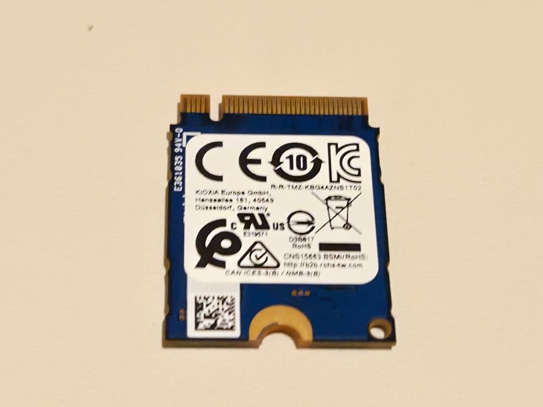 KIOXIA① M.2 SSD NVMe 512GB◆健康状態92%