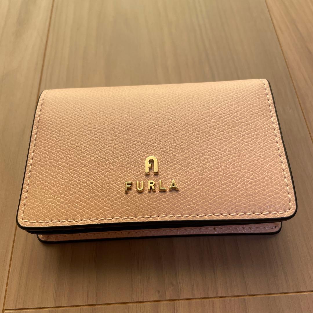 FURLA ピンク レザー 名刺入れ