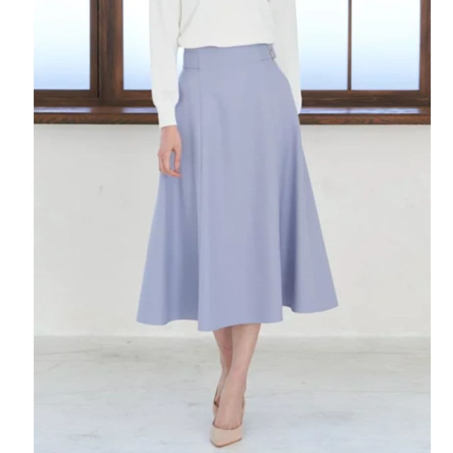 【美品】ANAYI　アナイ ストレッチ カルゼ フレアスカート