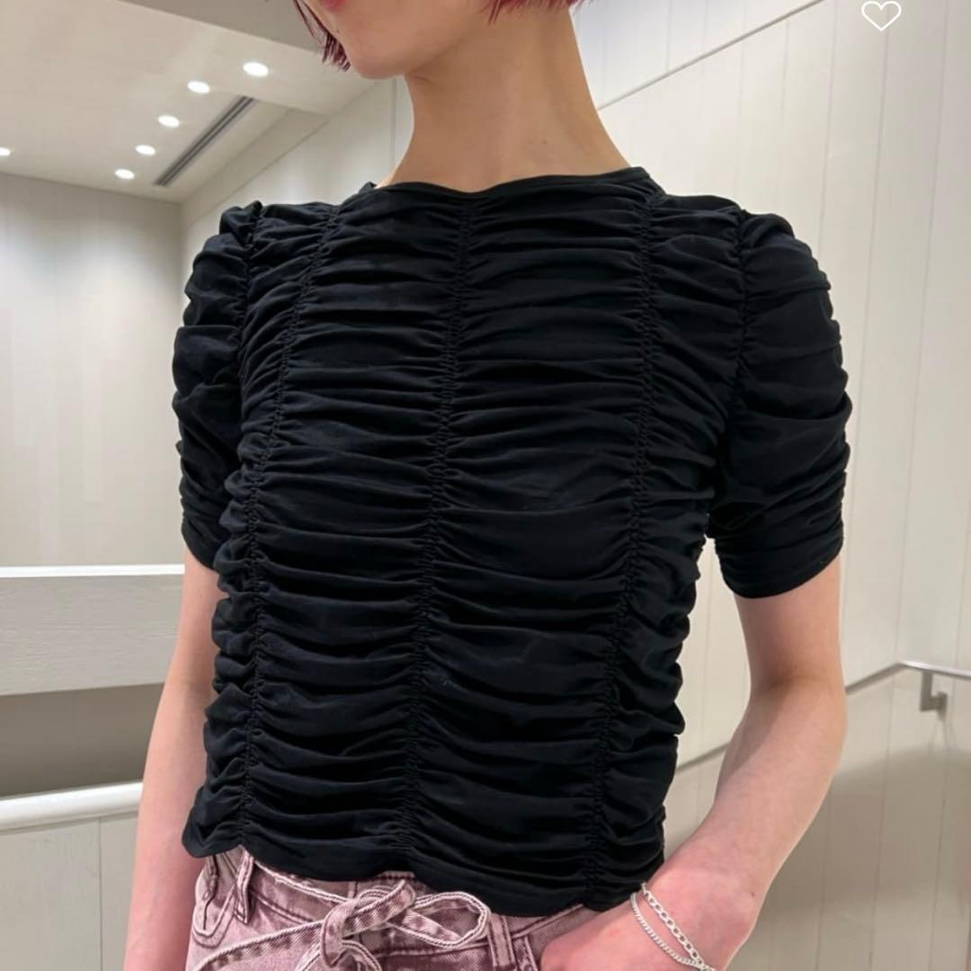 H BEAUTY&YOUTH シャーリングプルオーバー　ブラック　今期