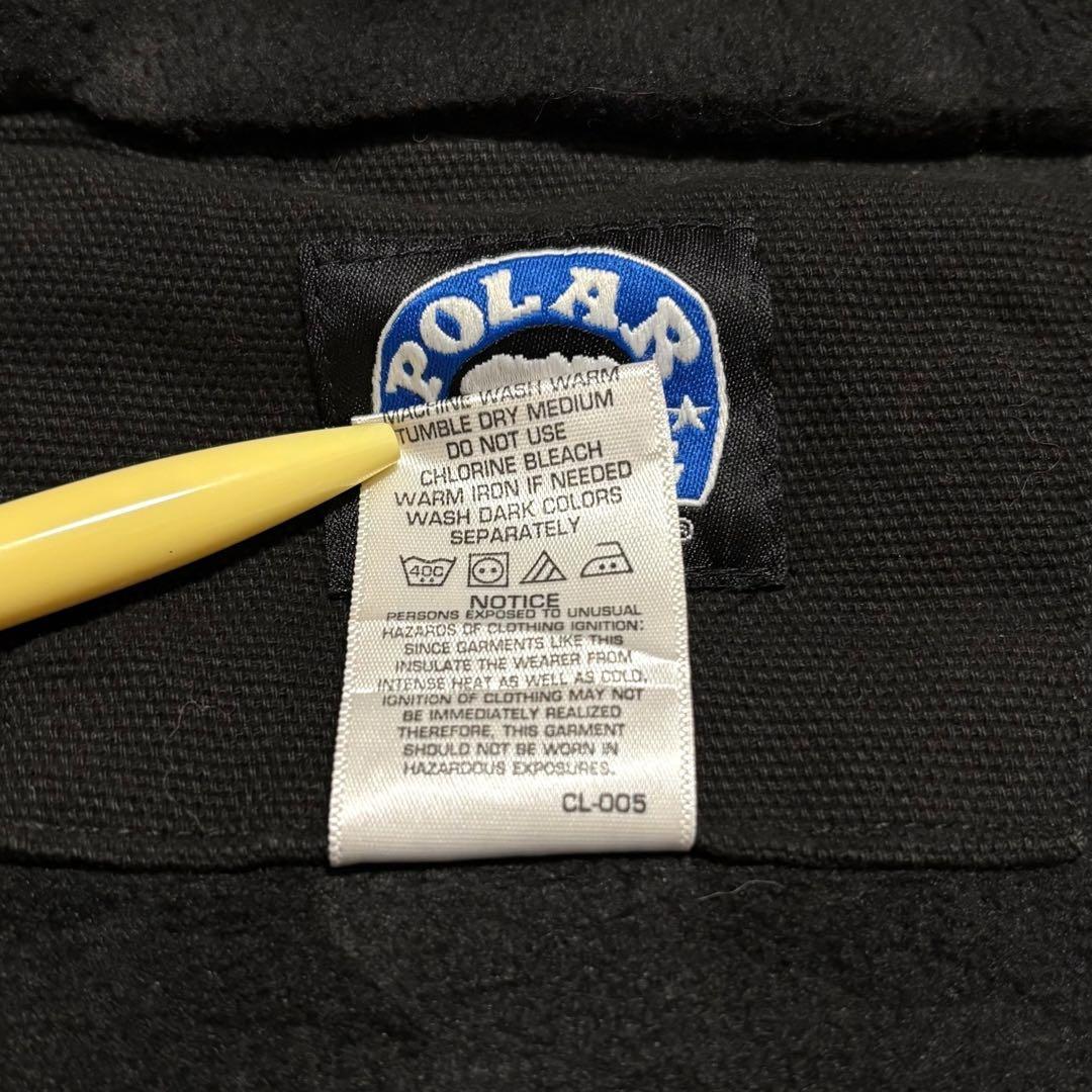 90sヴィンテージ中綿ダック地アクティブジャケットパーカーブラック肉厚古着2XL