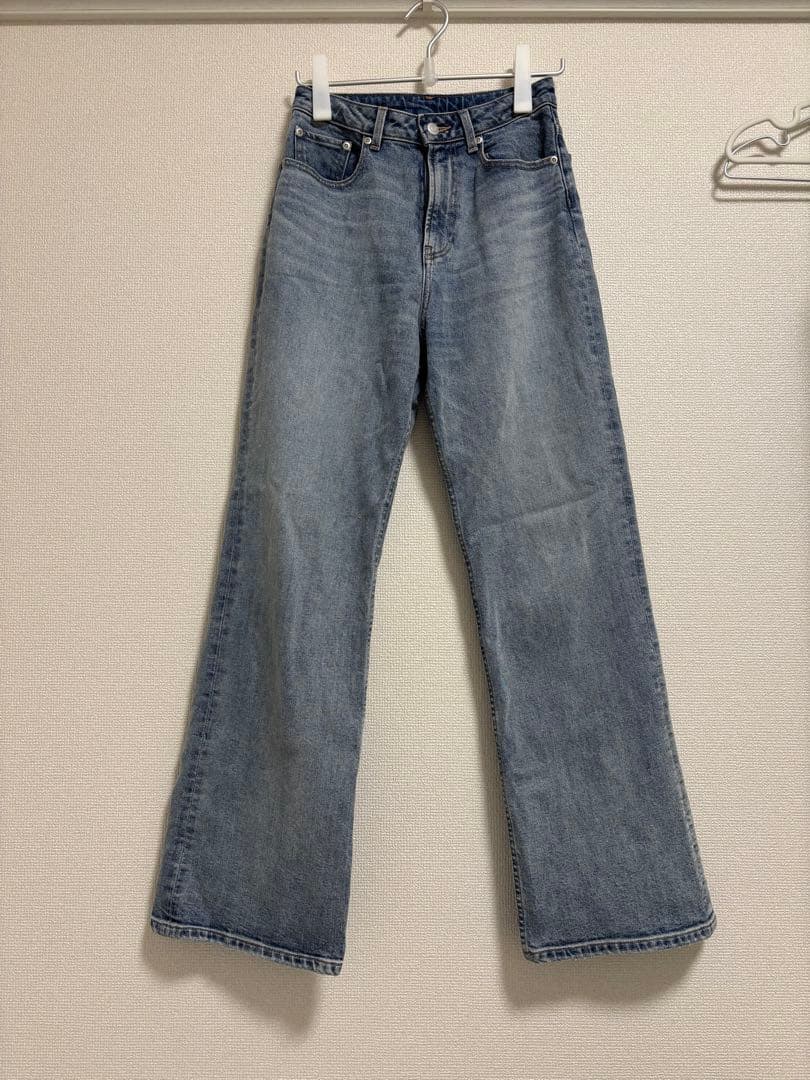 【anuans】Wide leg denim/ワイドレッグデニム