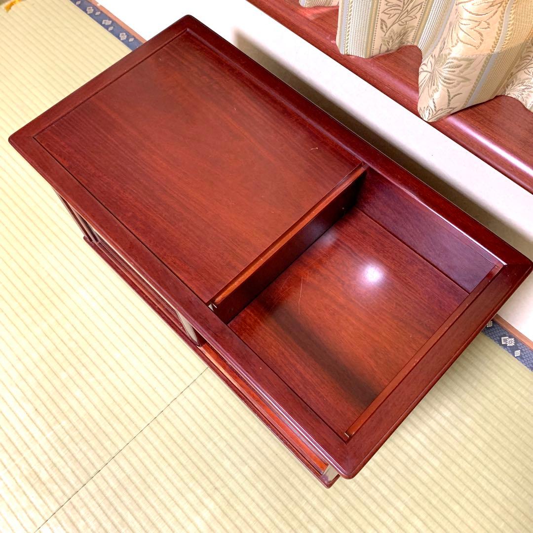 ★*★様 【良好】Karimoku ポットワゴン　茶箪笥 飾り棚和風　レトロ家具