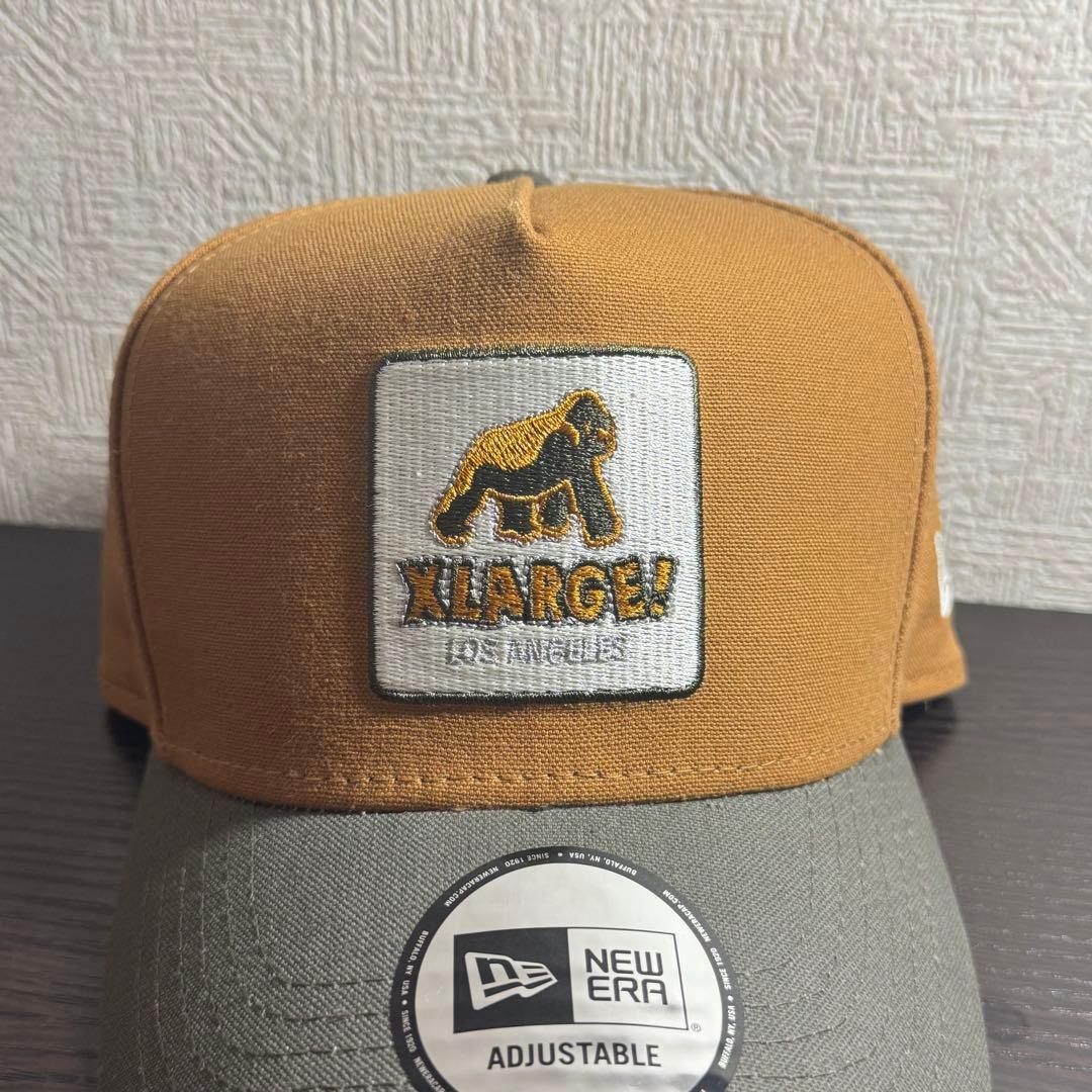 超美品✨XLARGE×NEW ERA キャップ スナップバック キャメルオリーブ