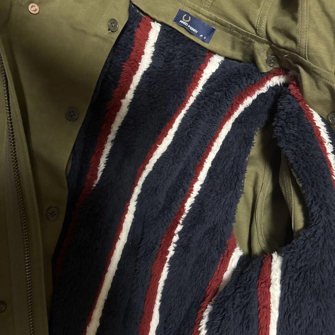 美品 FRED PERRY フレッドペリー モッズコート S オリーブ