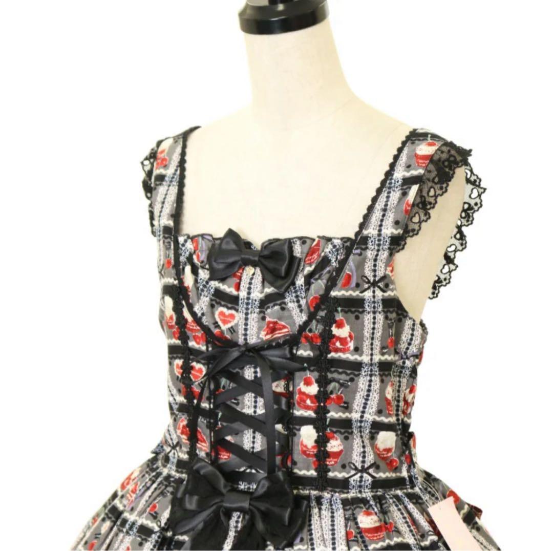 morphose☆Retro Cherry後ろバッスルジャンパースカート