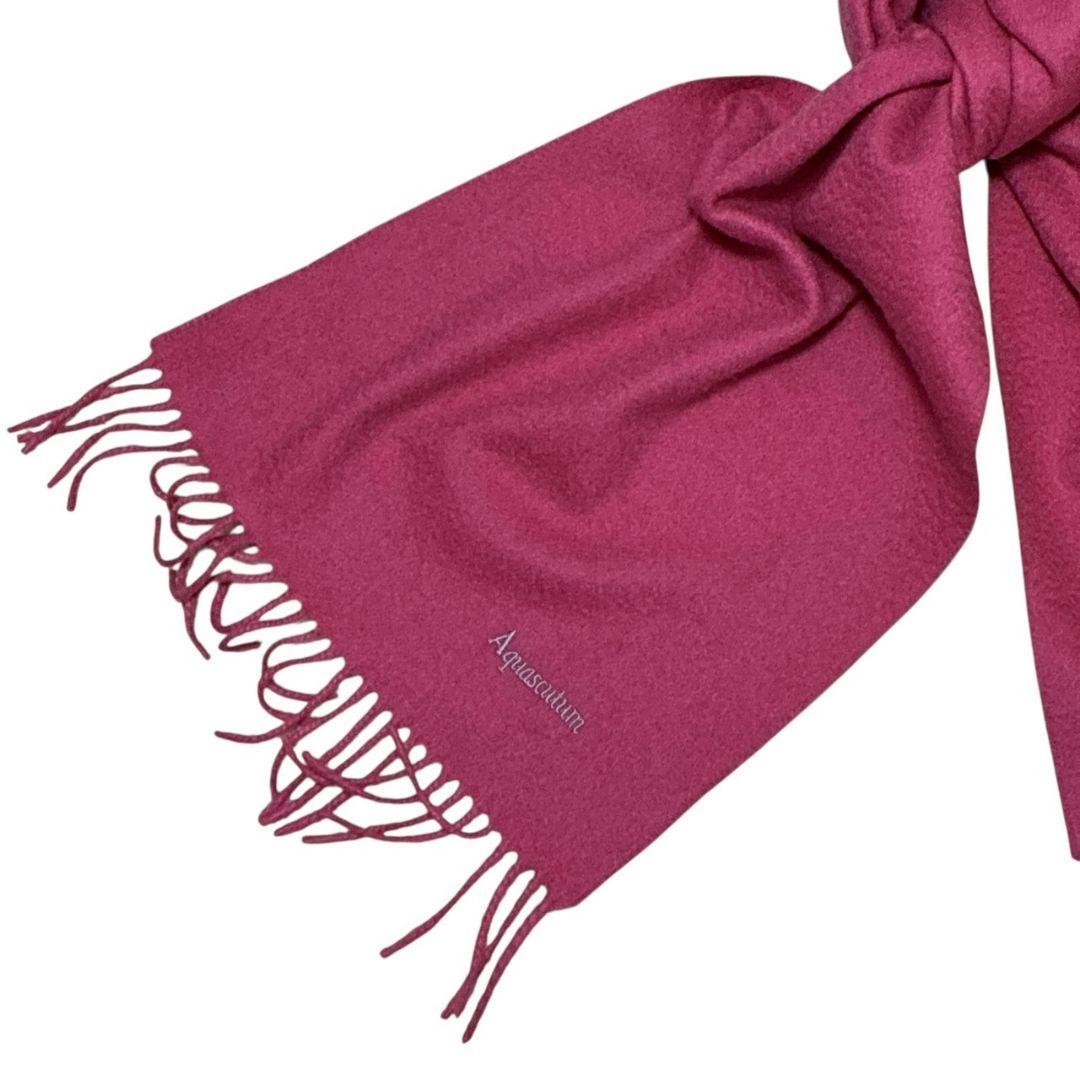 極美品✨Aquascutum アクアスキュータム カシミヤ 大判マフラー 英国