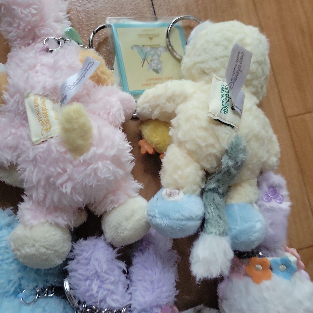 香港ディズニー　ダッフィー　ぬいぐるみキーホルダー　５体セット