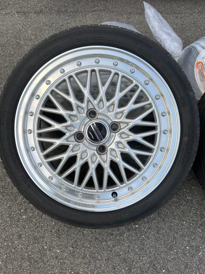 ［中古品］メッシュホイール4本セット 16インチ　タイヤほぼ新品付
