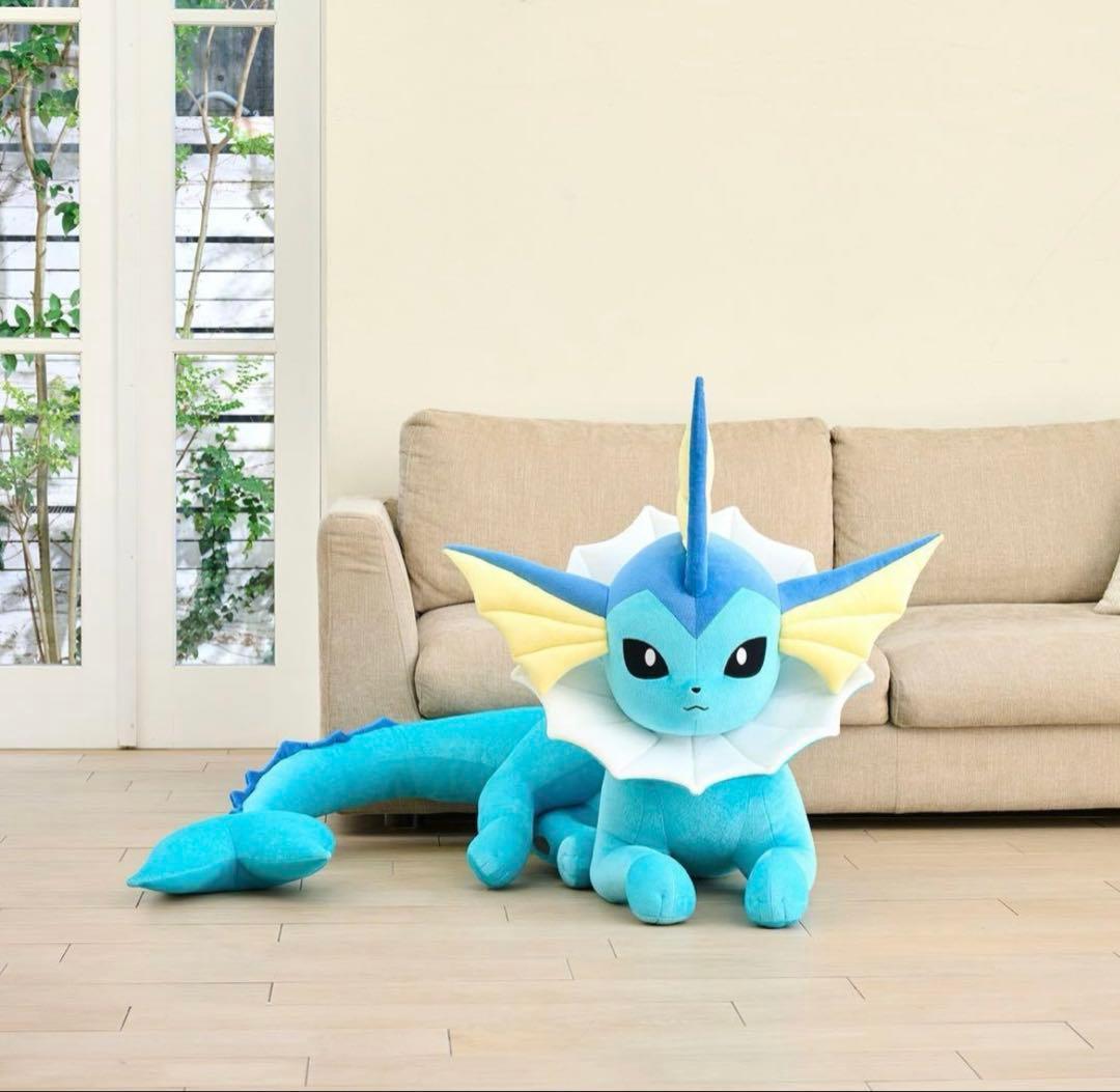新品未開封 ポケモンセンター限定品 等身大シャワーズ ぬいぐるみ　寝そべり