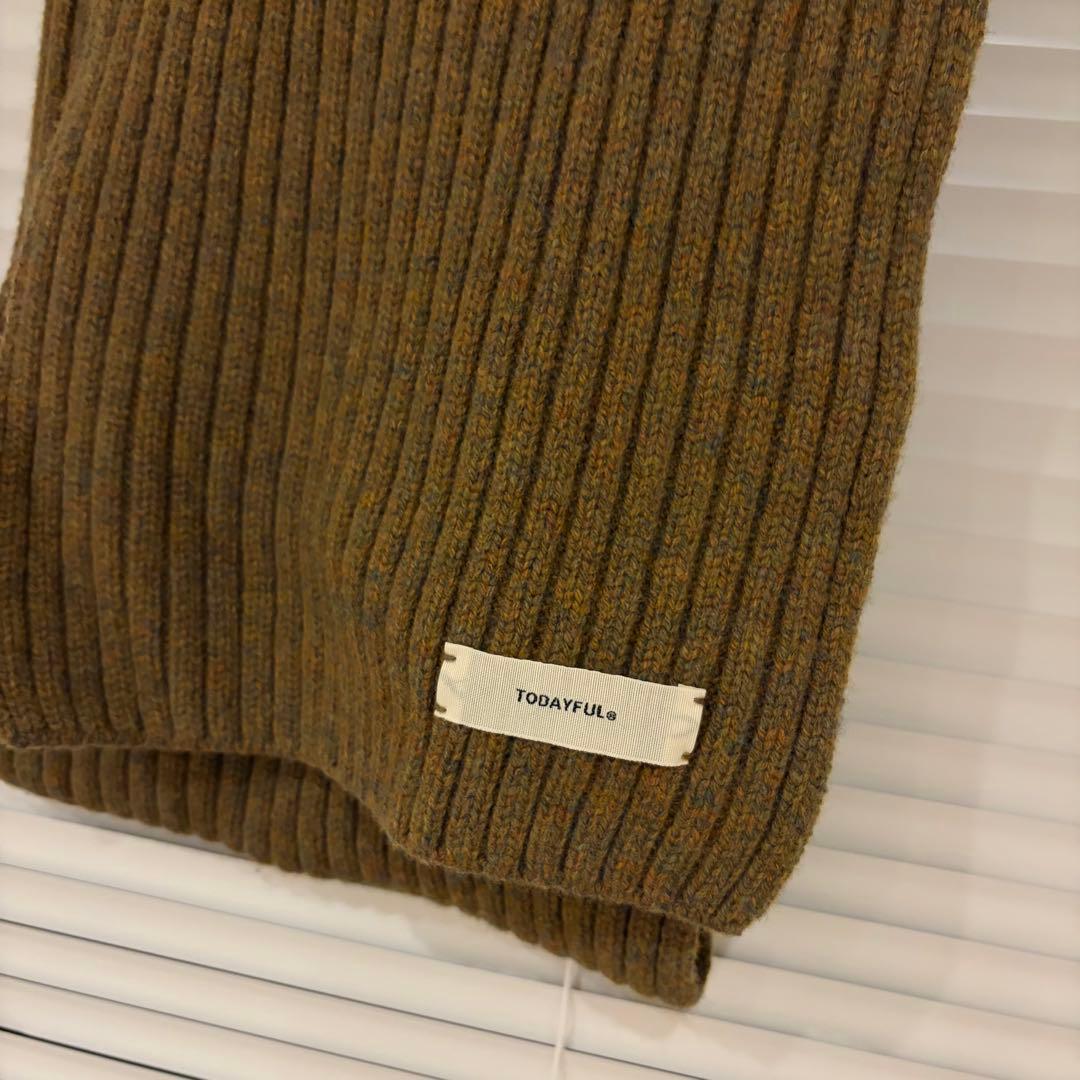 小物 todayful Rib Knit Muffler
