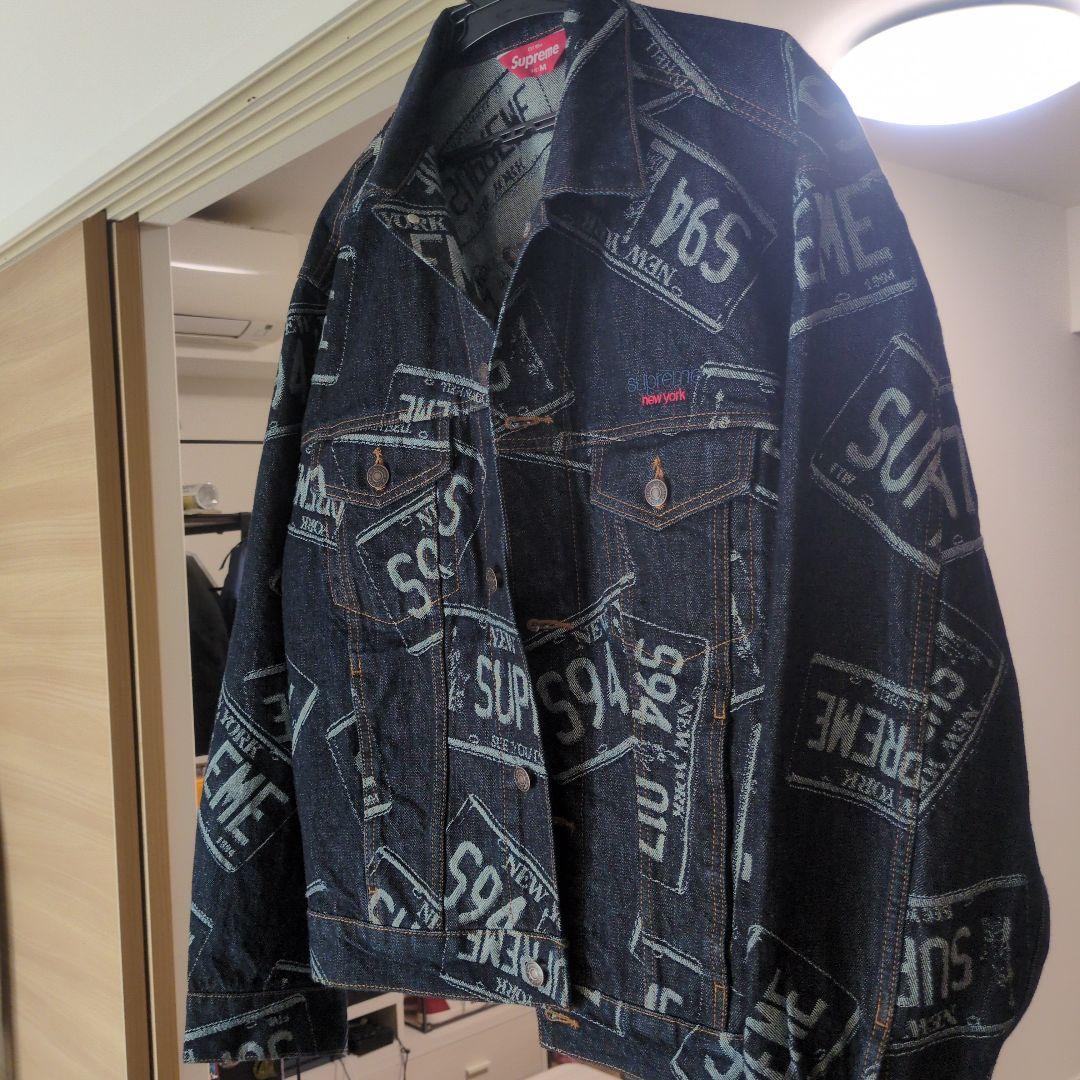 ジャケット・アウター Supreme denim trucker license plate M