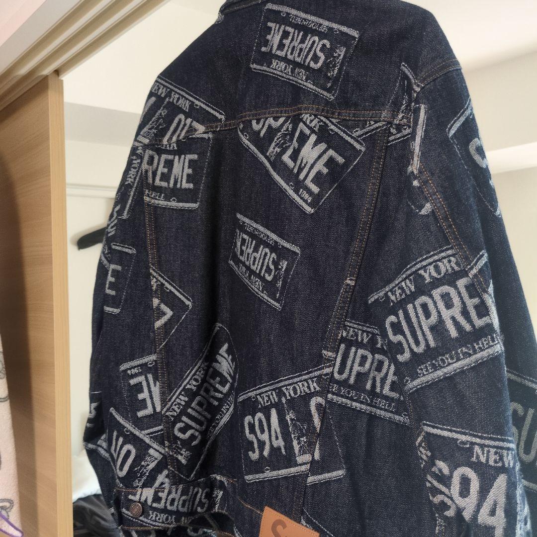 ジャケット・アウター Supreme denim trucker license plate M
