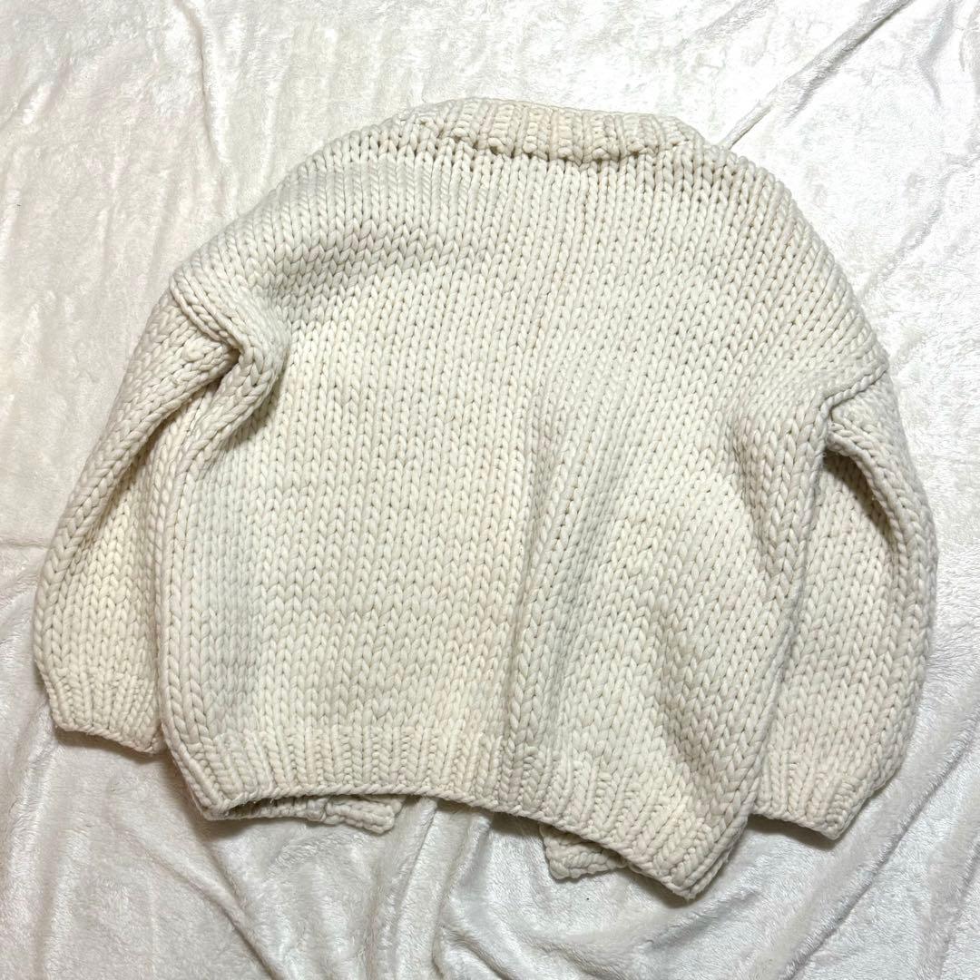 美品 I Love Mr.Mittens ニット カーディガン ウール 厚手 白