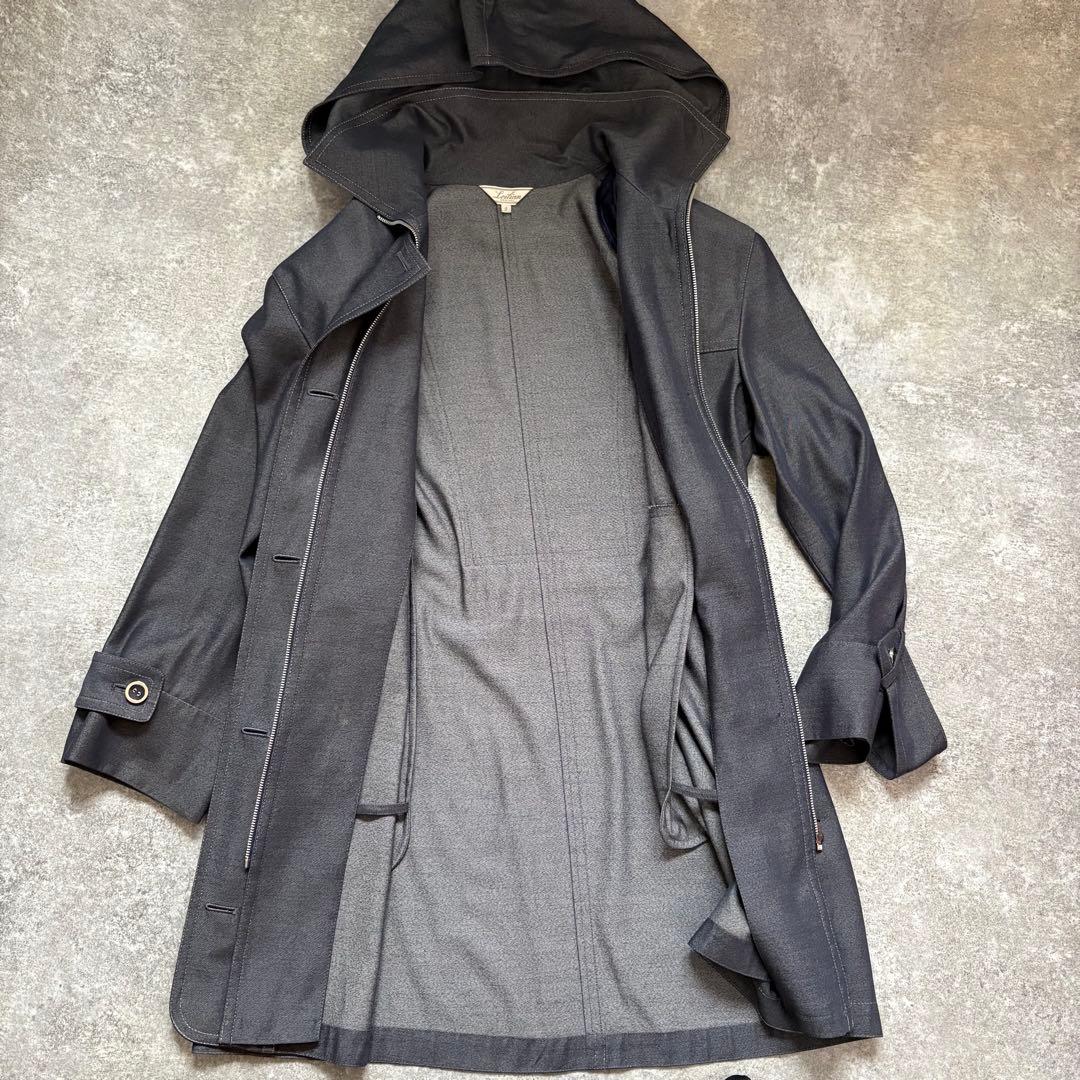 レリアン Leilian フード付きコート ジャケット 上品 きれいめ 日本製