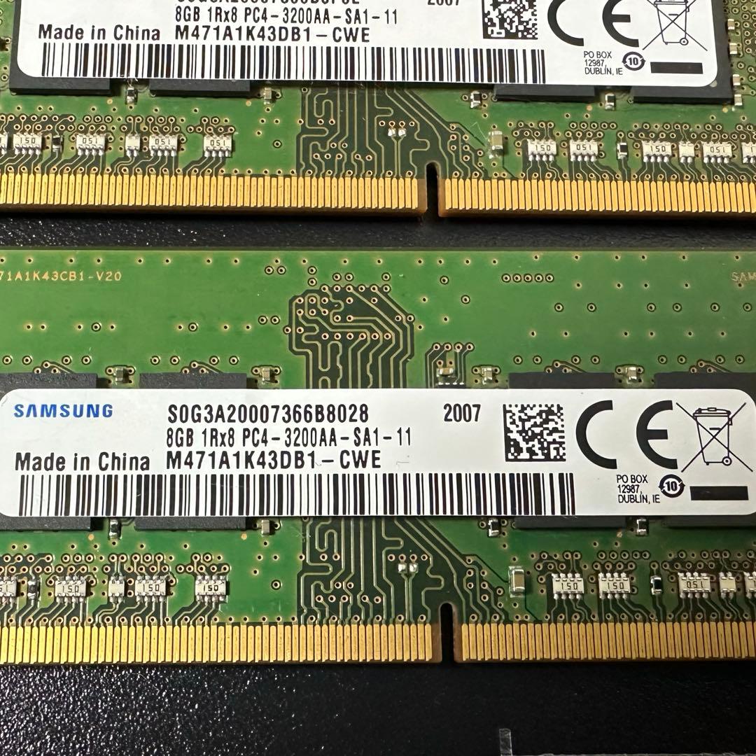 【動作保証】DDR4 3200 16GB(8GB×2枚) Samsung 194