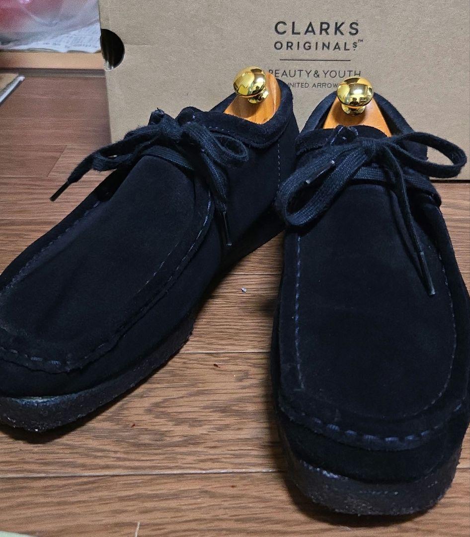 希少★ビューティー＆ユース 別注CLARKSWALLABEE NAVY/シューズ