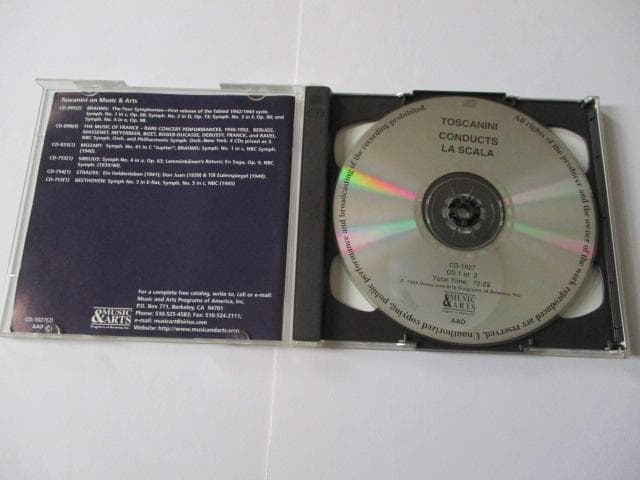 ベートヴェン トスカニーニ 第9番 合唱（イタリア語歌唱）スカラ座 ２ＣＤ