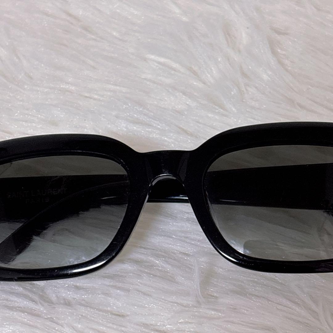 美品 ✨ YVES SAINT LAURENT サングラス 黒縁 YSL