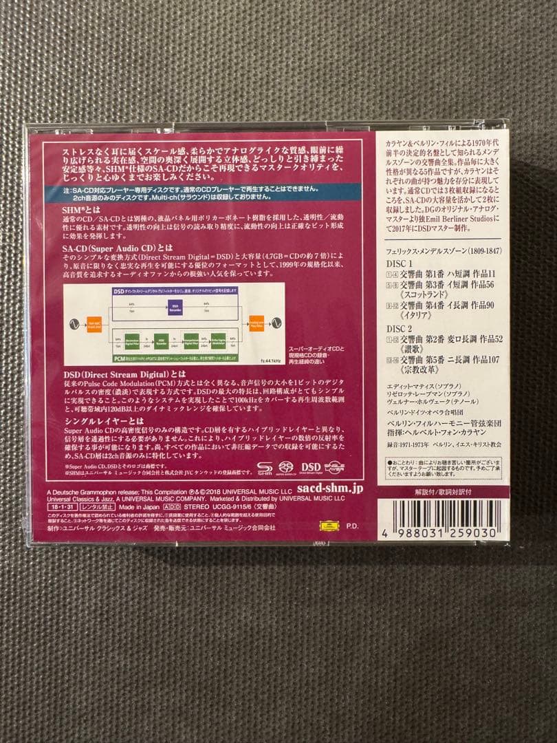 メンデルスゾーン: 交響曲全集 (2SACD) カラヤン＆ベルリンフィル