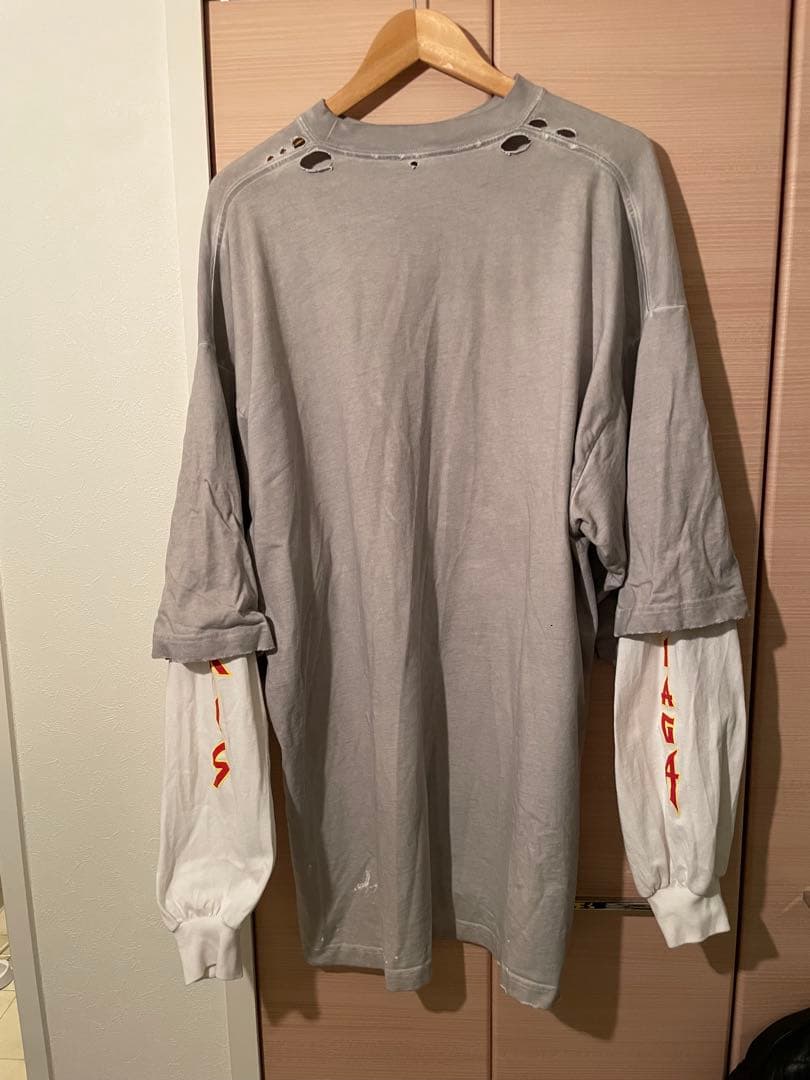 BALENCIAGA メタルロゴダメージレイヤードTシャツ size2 確実正規