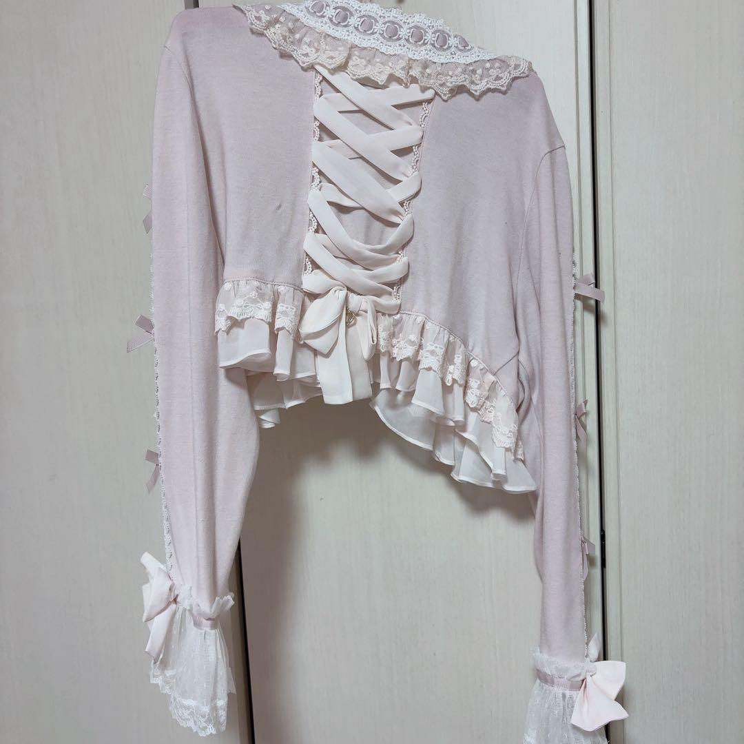 LIZLISA リボンレースボレロカーディガン