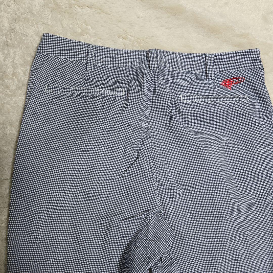 BEAMS GOLF シアサッカー チェック柄 パンツ XL