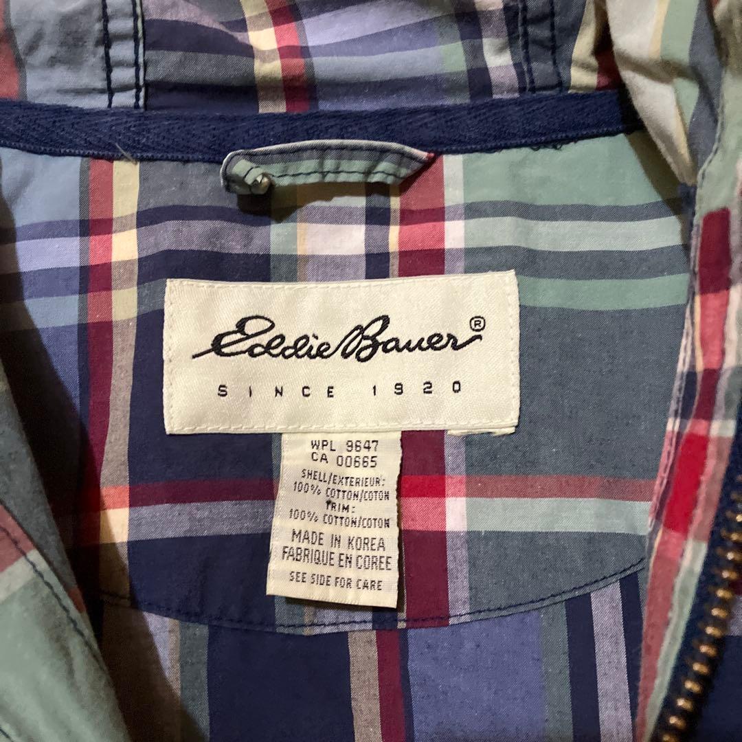 old eddie bauer /アノラックパーカー チェック プルオーバー