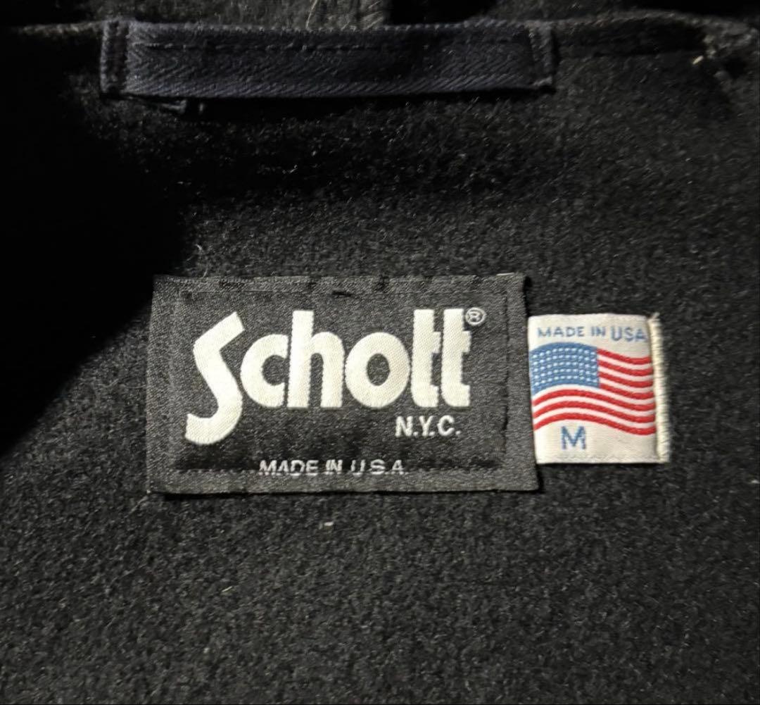 ジャケット・アウター Schott long duffle wool hoodie coat
