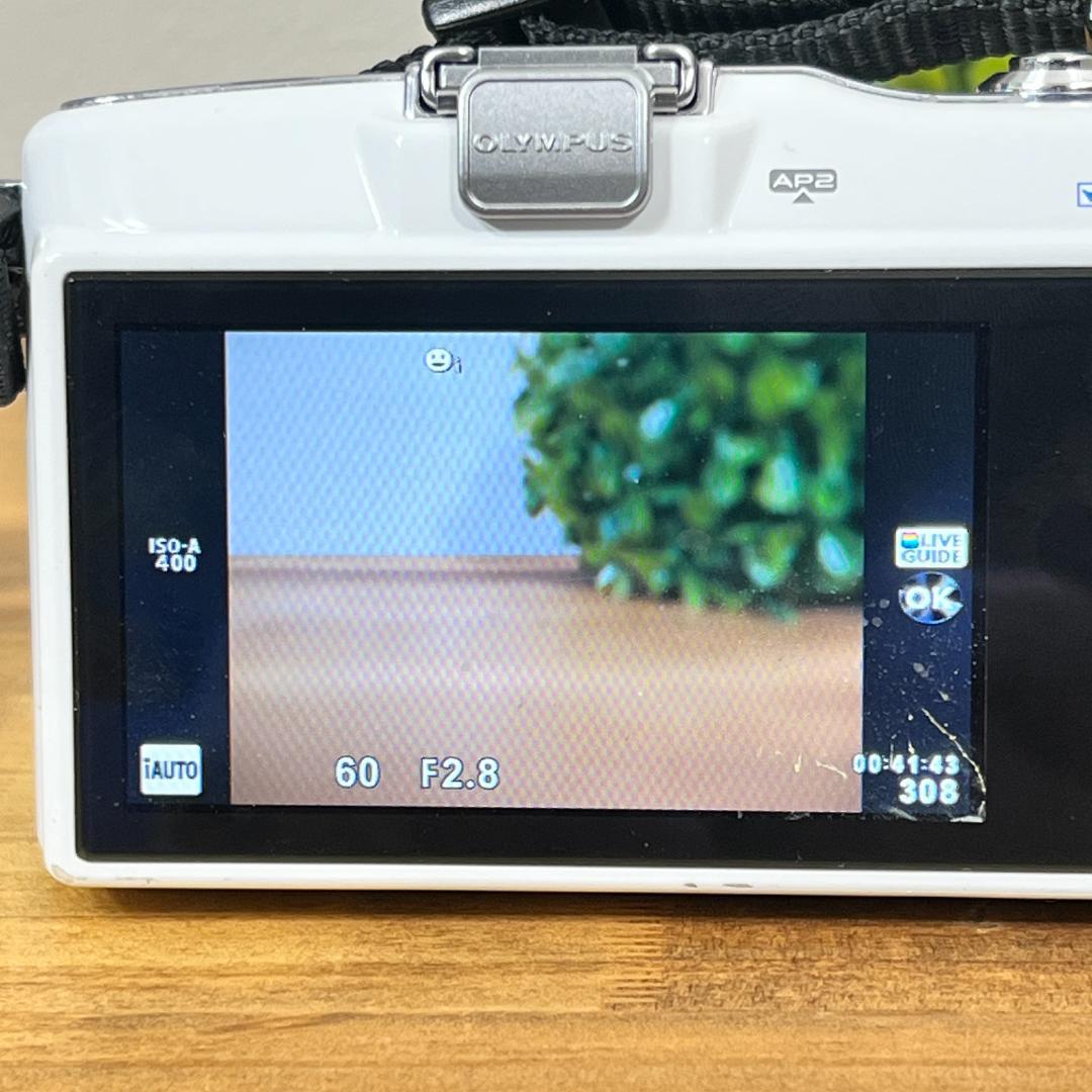 動作確認済 OLYMPUS E-PM1 ダブルレンズセット ミラーレス一眼