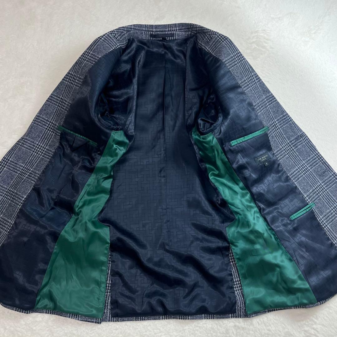 テッドベイカー　TED BAKER ジャケット　カシミヤ　グレンチェック　2